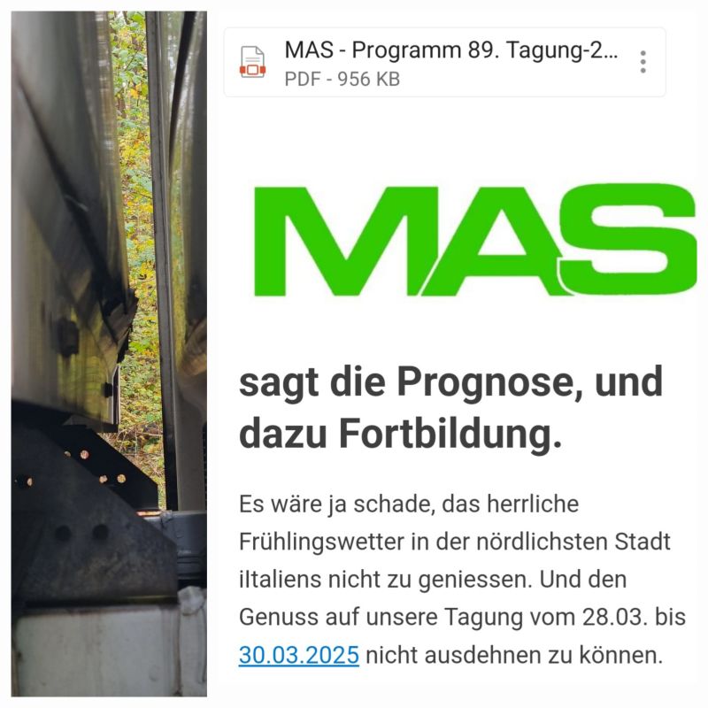 89. Tagung des MAS in München wir sind dabei
