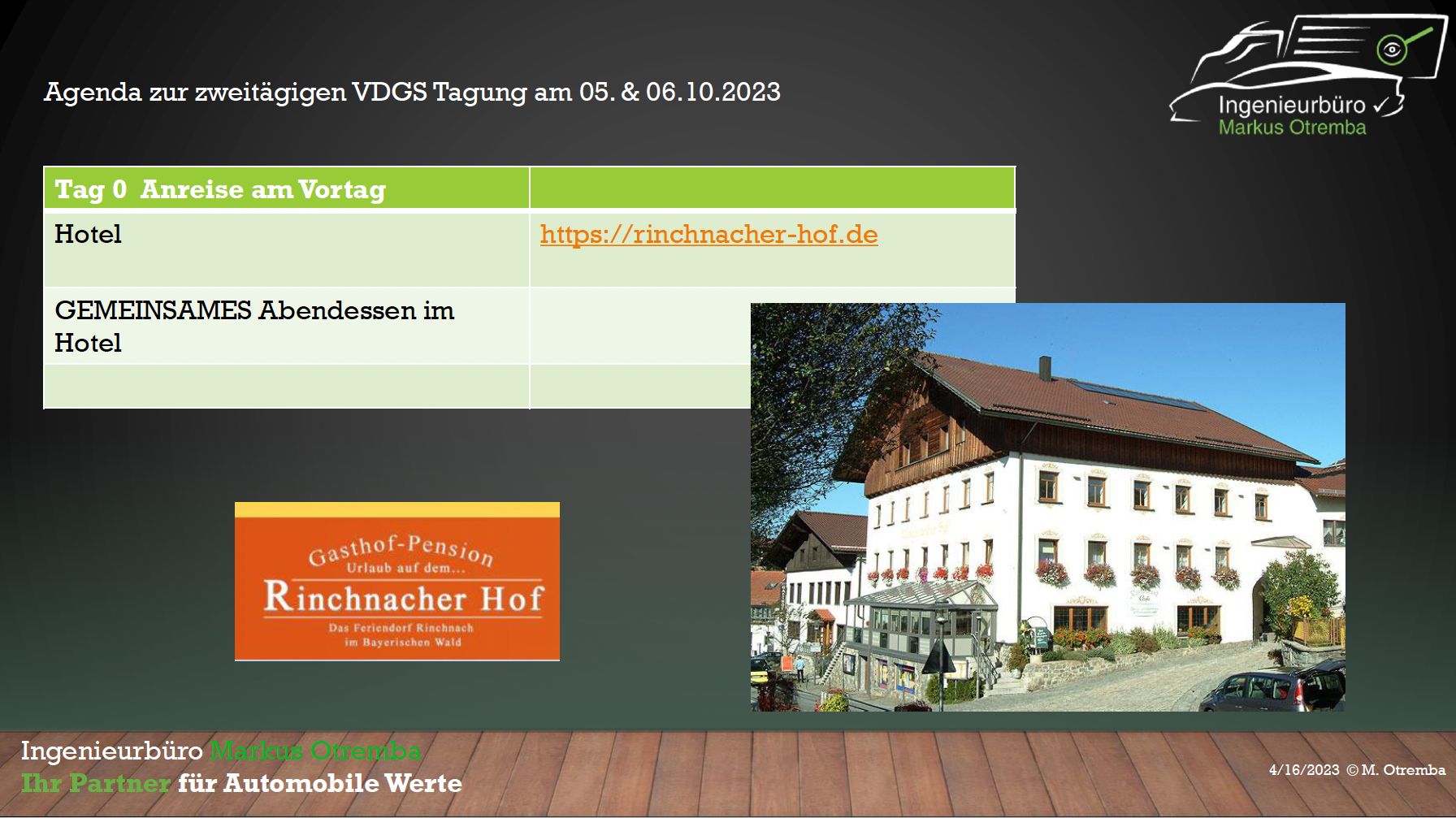 Einladung Jahreshauptversammlung im bayerischen Wald